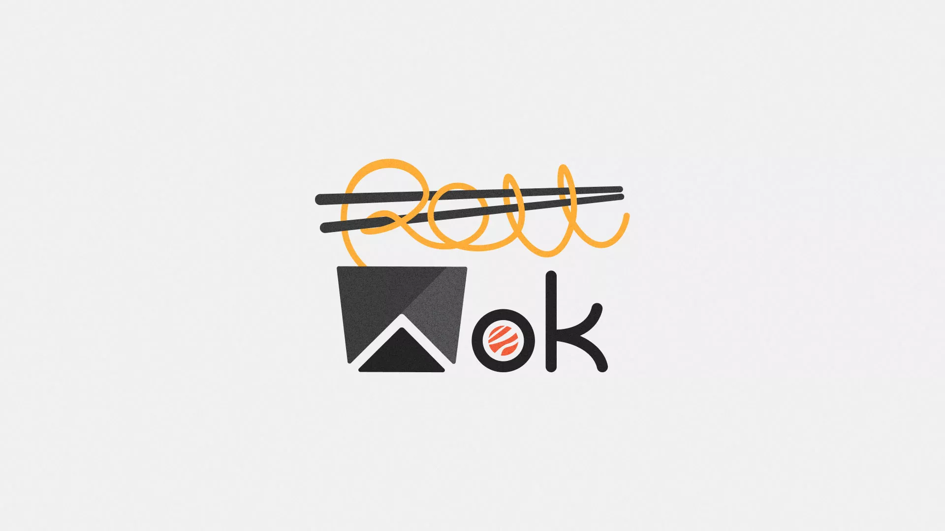 Разработка логотипа суши-бара «Roll Wok Club» в Славске